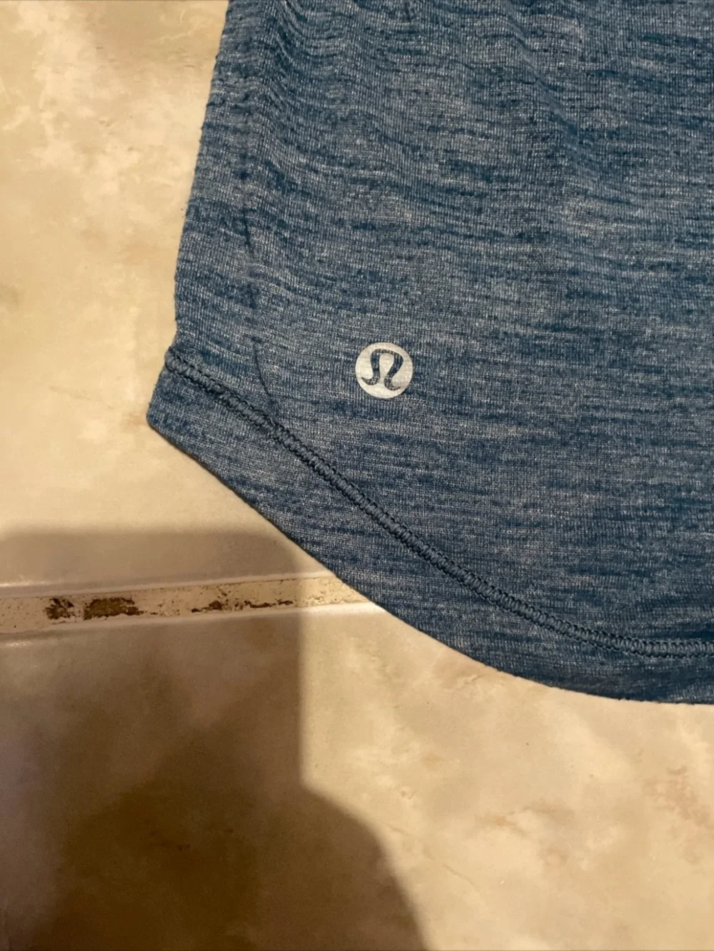 Lululemon Moment To Movement 2 In 1 Tank Top Women’s 6 Heather Blue Built In Bra - Picture 2 of 7